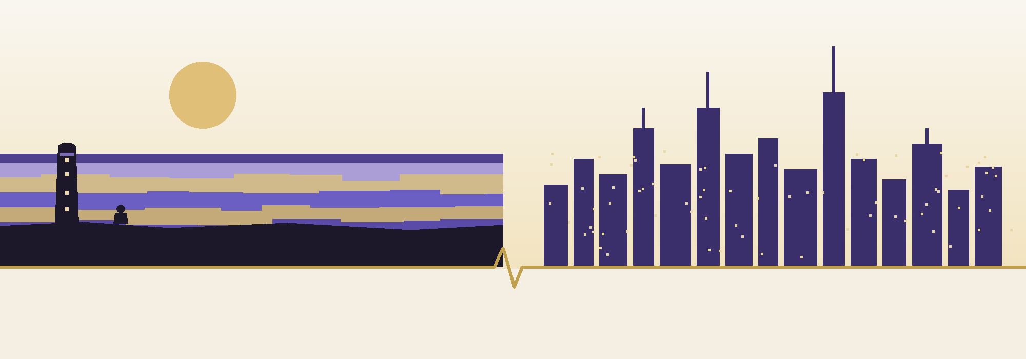 From the Grand Canyon rim to the New York City skyline, joined by a single pulse